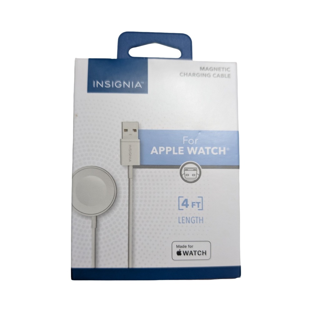 9-O Insignia- Apple Watch Magnetic Charging‎ Cable 4' - White (Tested)